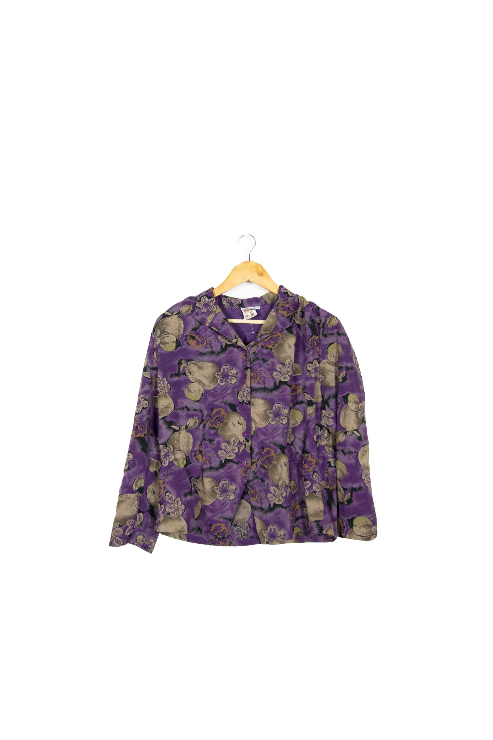 Chemise violette à motifs